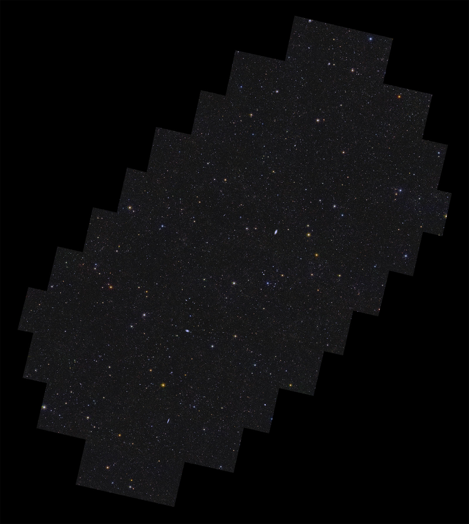 On a black background lies a rectangular shape with stepped edges all around, oriented with its long axis pointing from bottom left to top right.