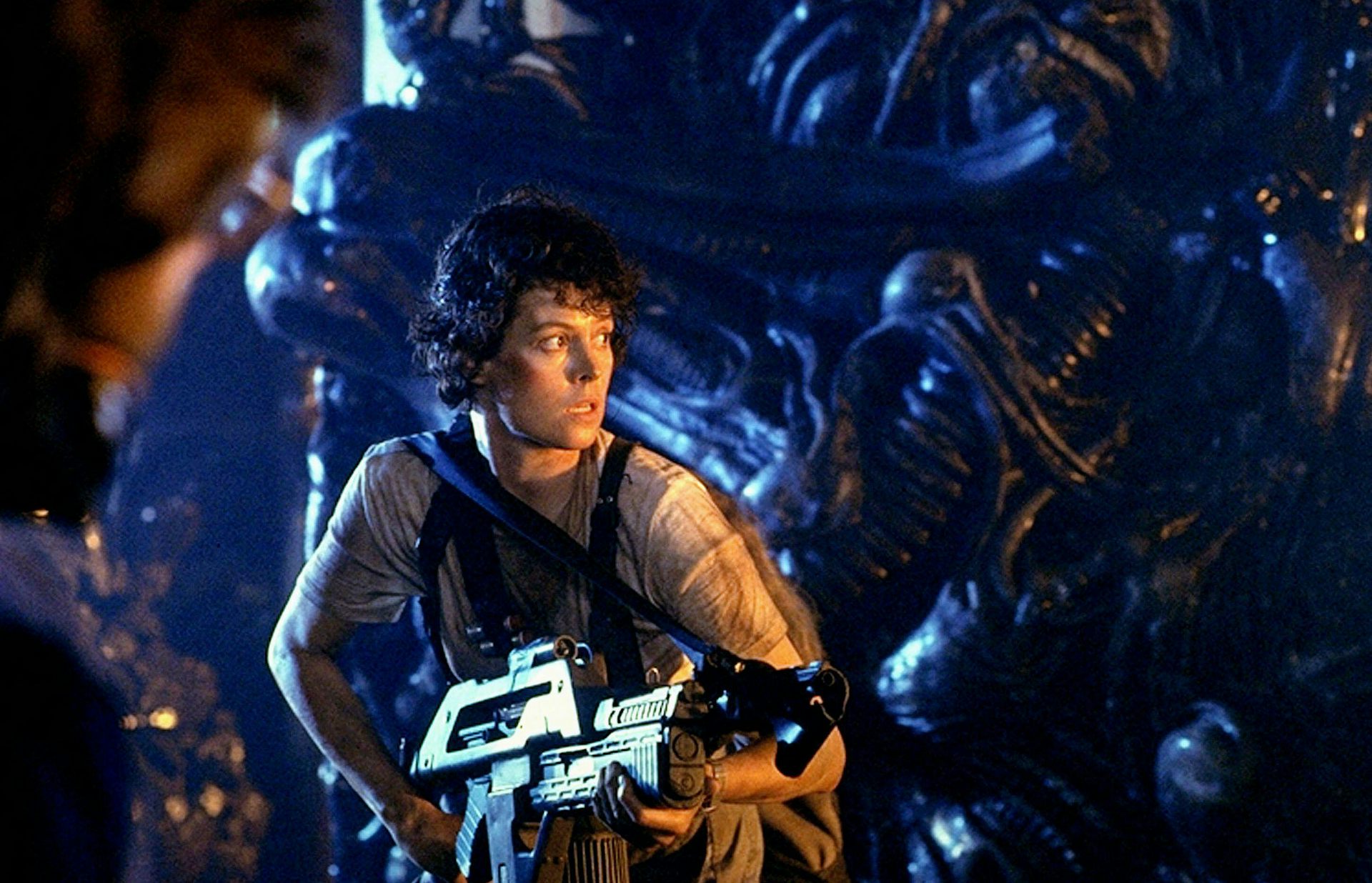 Sigourney Weaver as Ellen Ripley in Aliens.