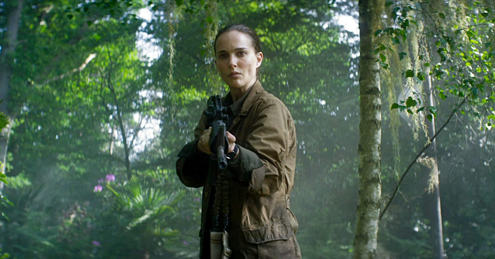 Natalie Portman in a scene from director Alex Garland's 2018 movie, Annihilation.