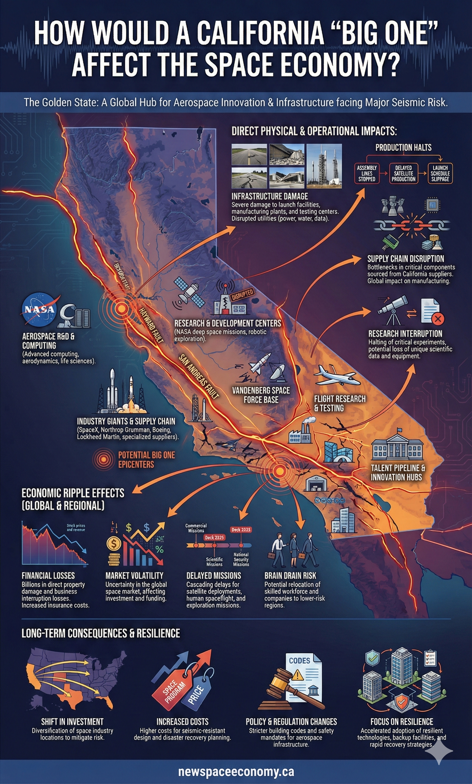 HOW WOULD A CALIFORNIA “BIG ONE” AFFECT THE SPACE ECONOMY?