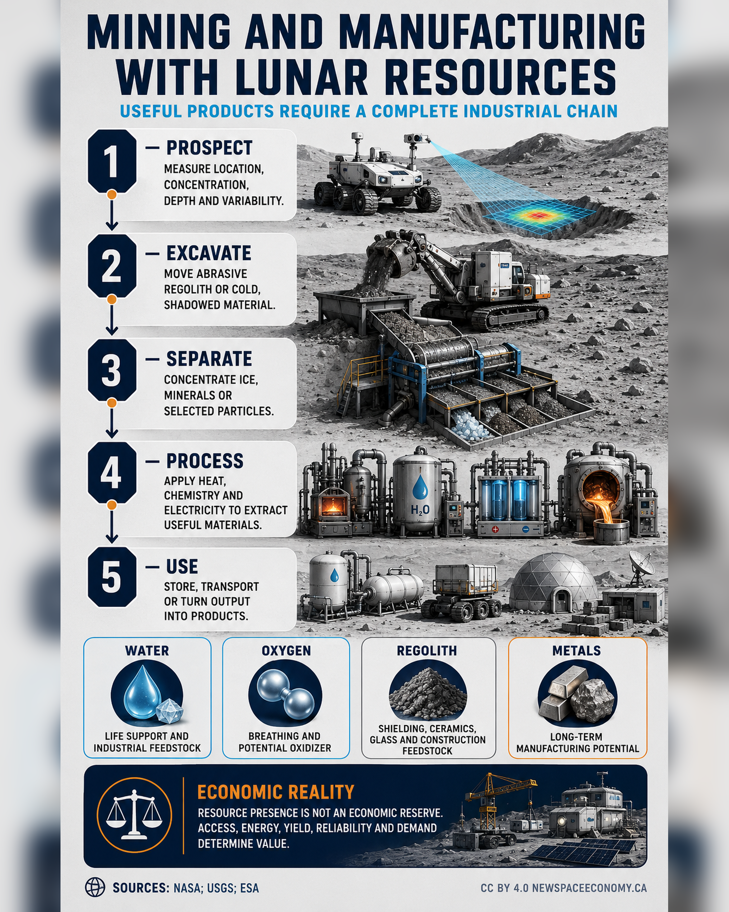 MINING AND MANUFACTURING WITH LUNAR RESOURCES